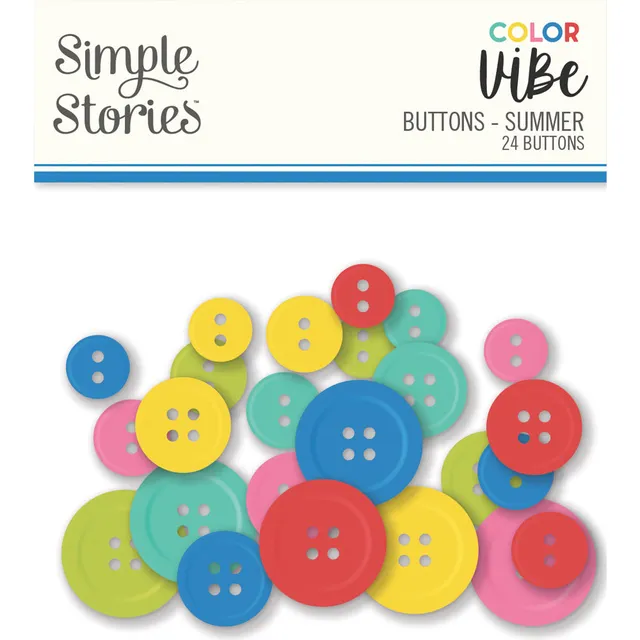 simple-stories-color-vibe-summer-buttons-24-tlg-sommerfarben image 1