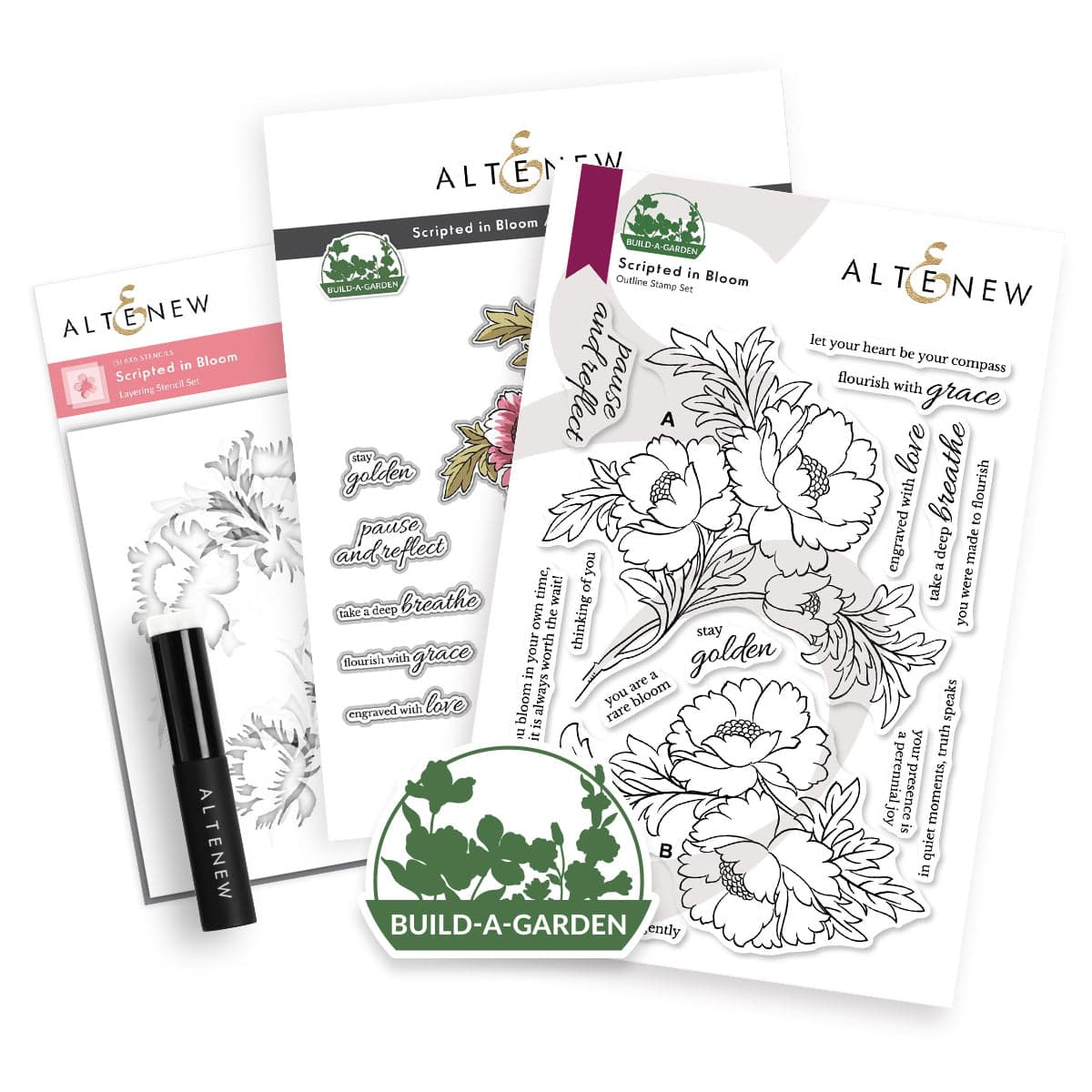 altenew-build-a-garden-scripted-in-bloom-stanz-bundle image 1
