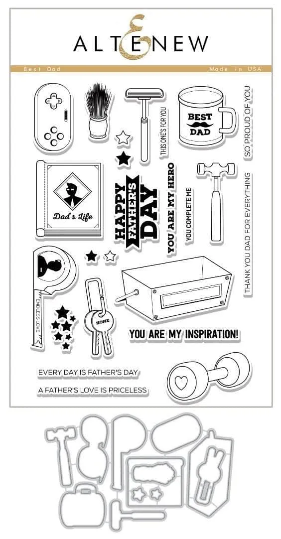 altenew-best-dad-stempel-stanzen-bundle-vatertag-24-stempel image 1