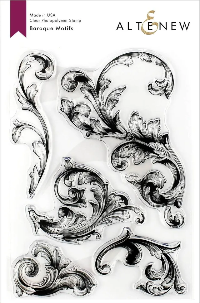 altenew-baroque-motifs-stempelset-clear-stamps-6x8 image 1