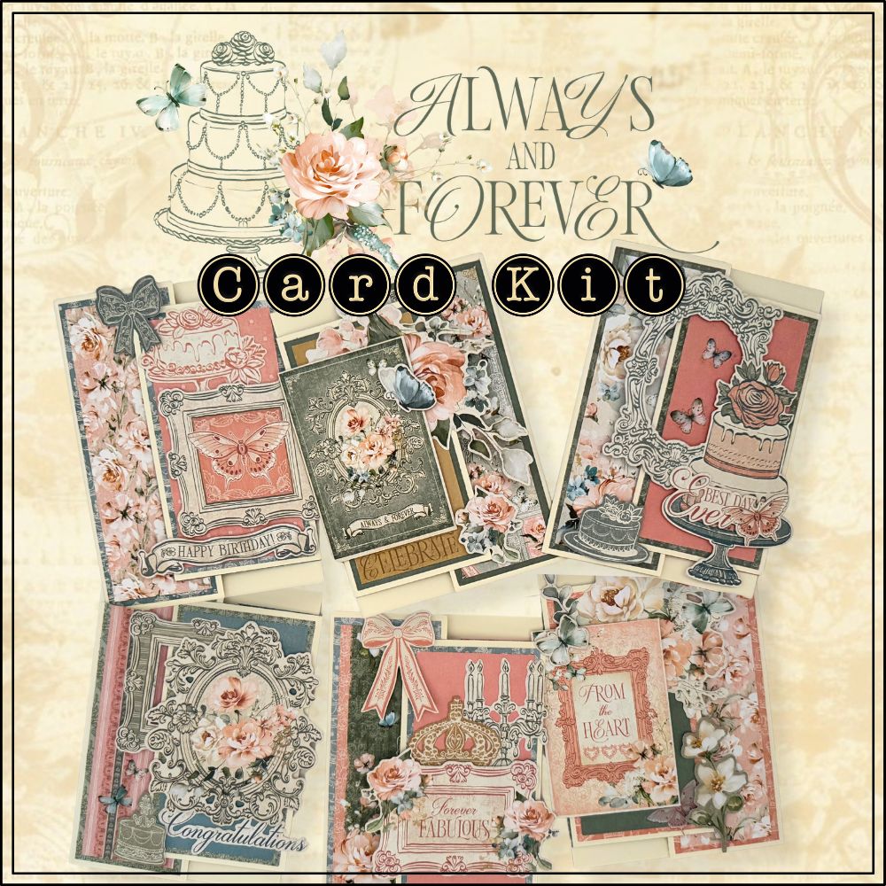 graphic-45-always-forever-karten-set-hochzeit-liebe image 1