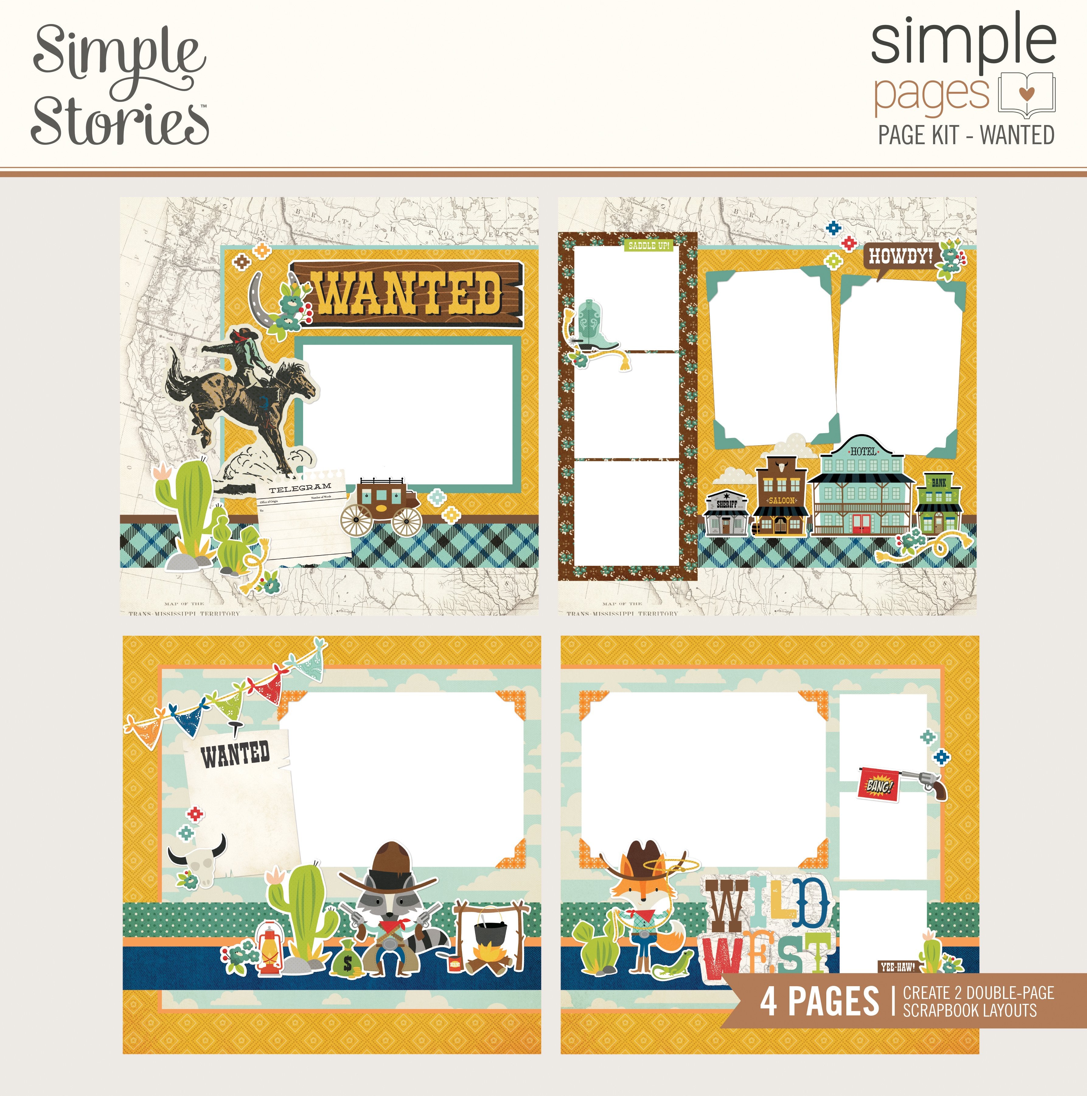 simple-stories-simple-pages-wanted-page-kit-12x12-scrapbooking-set image 1