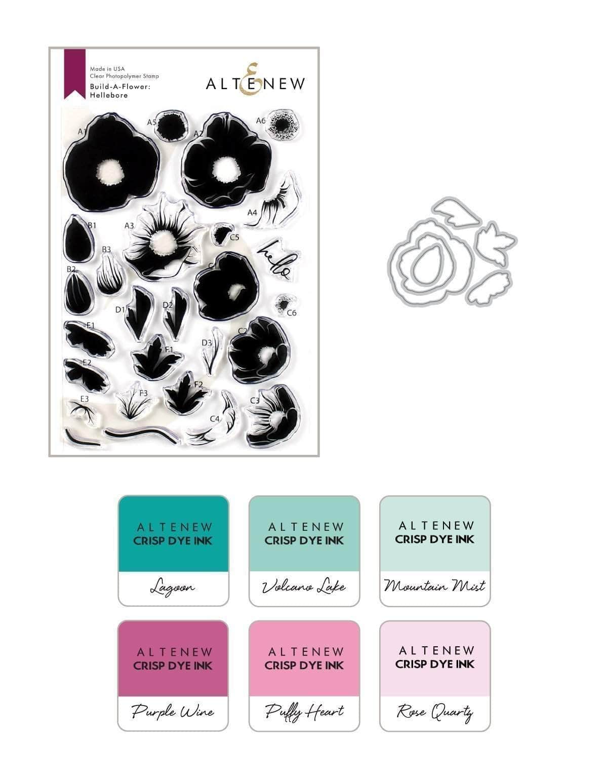altenew-build-a-flower-hellebore-stempelset-mit-stanzen-und-ink-bundle image 1