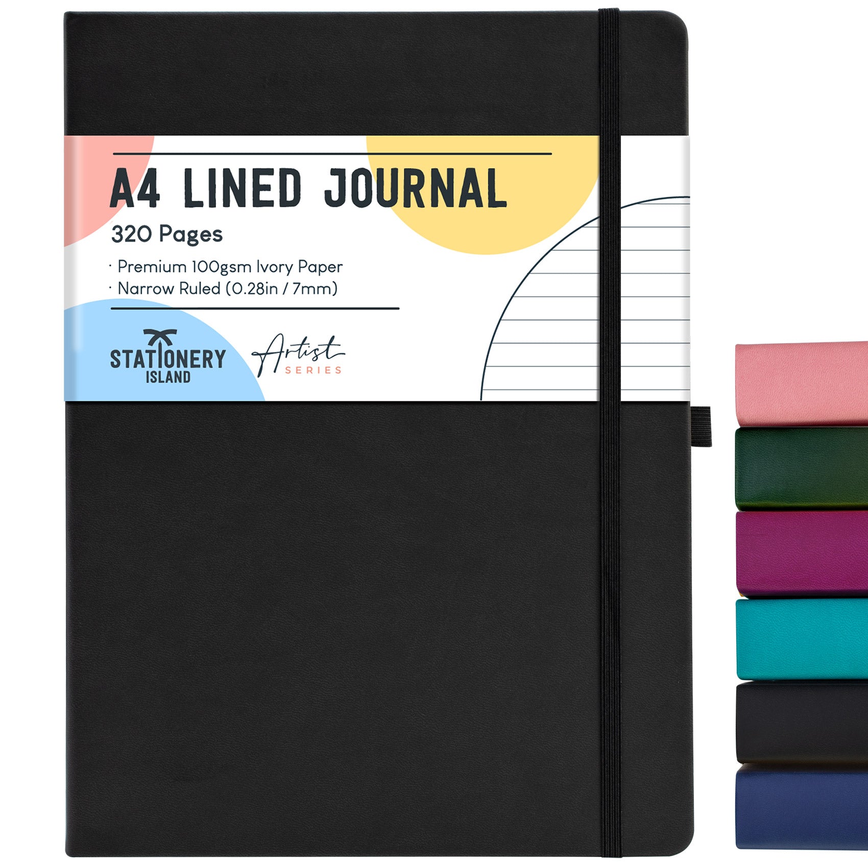 stationery-island-journals-a4-journal-liniert-berry-320-seiten image 2