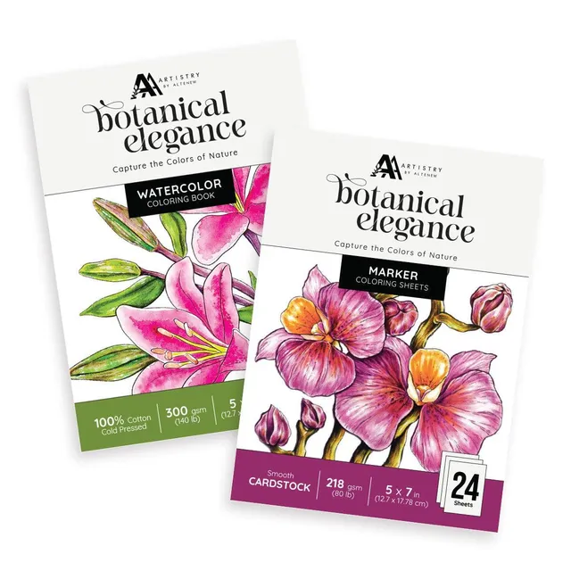 altenew-botanical-elegance-malbuch-set-24-blatt-botanisch image 1