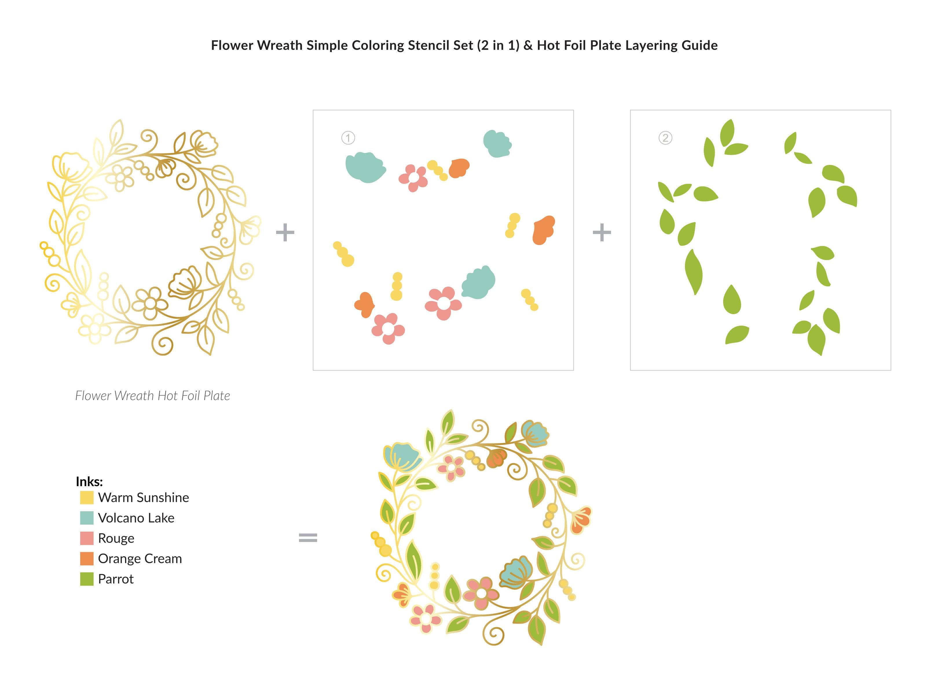 altenew-flower-wreath-hot-foil-plate-blumenkranz-set image 3