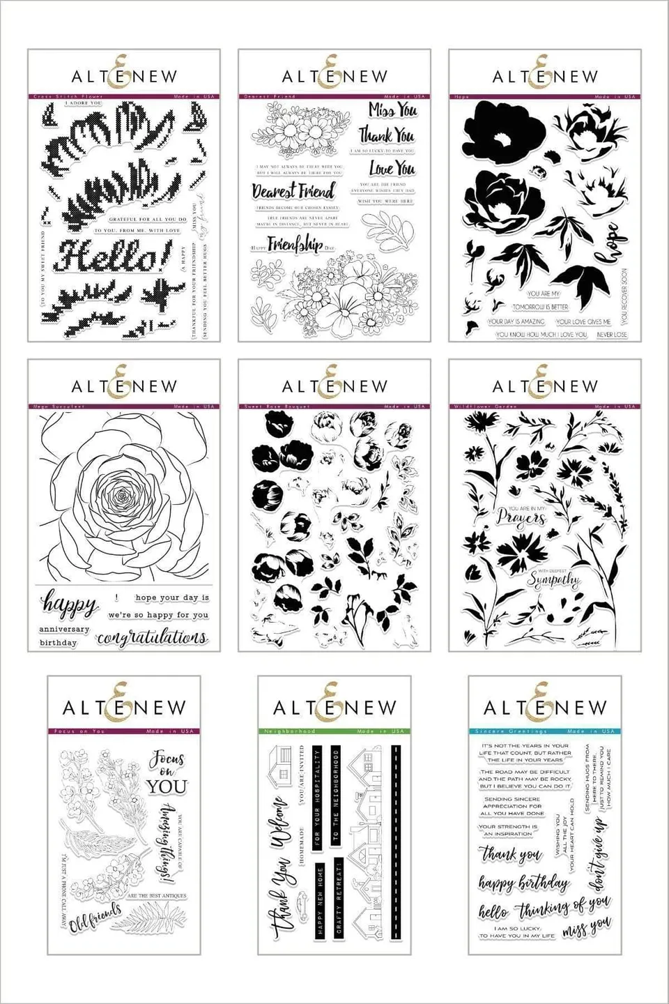 altenew-stamps-stitched-with-hope-stempelset-8-teiliges-bundle image 1