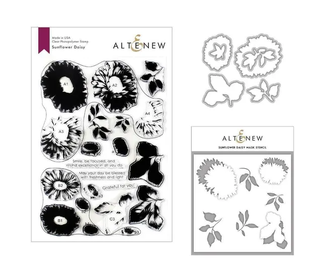 altenew-sunflower-daisy-mask-stencil-schablone-floral image 1