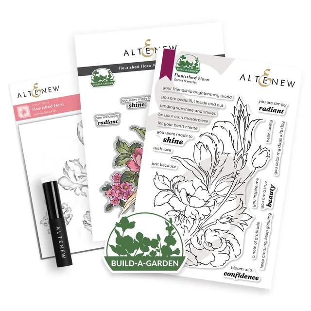 altenew-build-a-garden-flourished-flora-stanzschablonen-bundle image 1