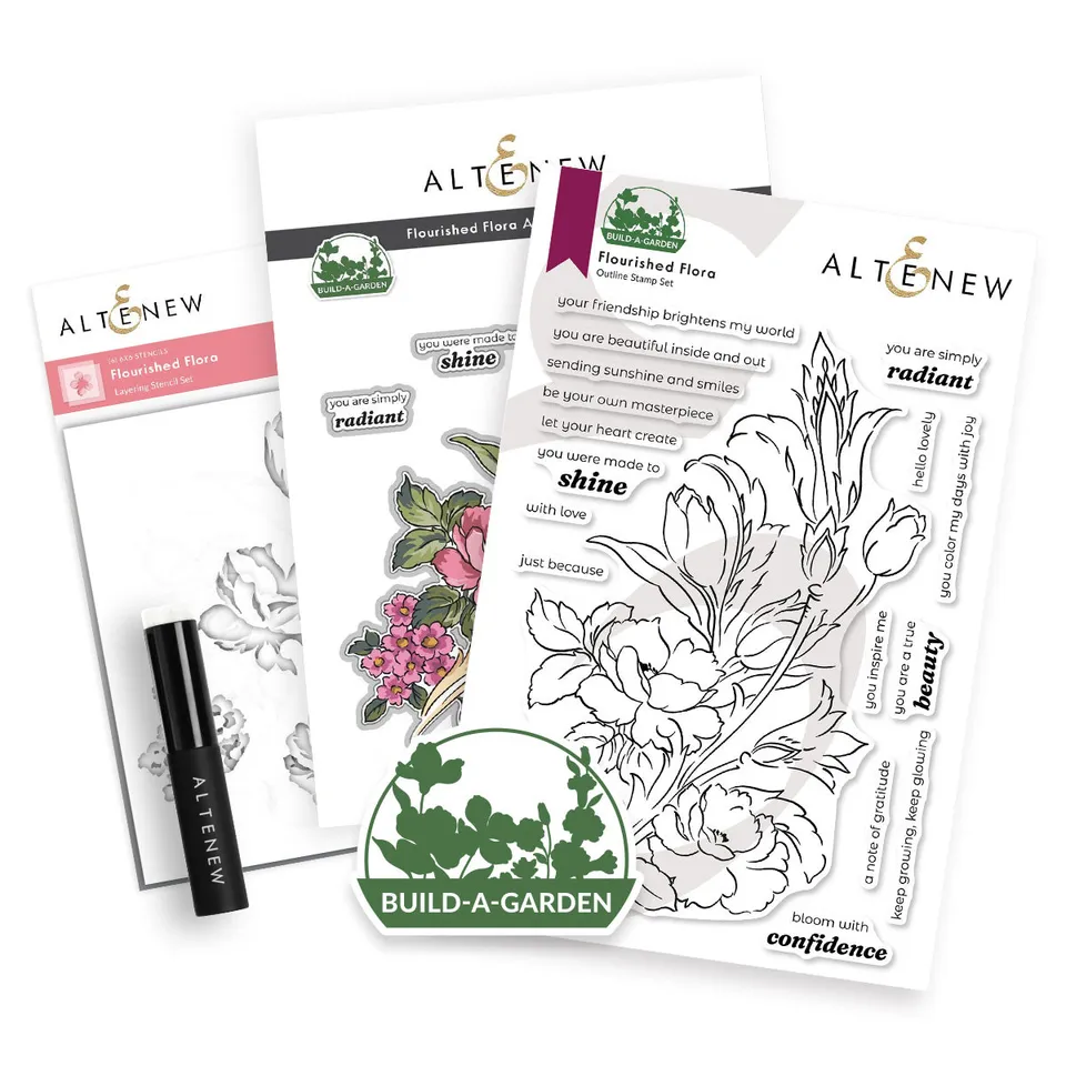 altenew-build-a-garden-flourished-flora-stanzschablonen-bundle image 1