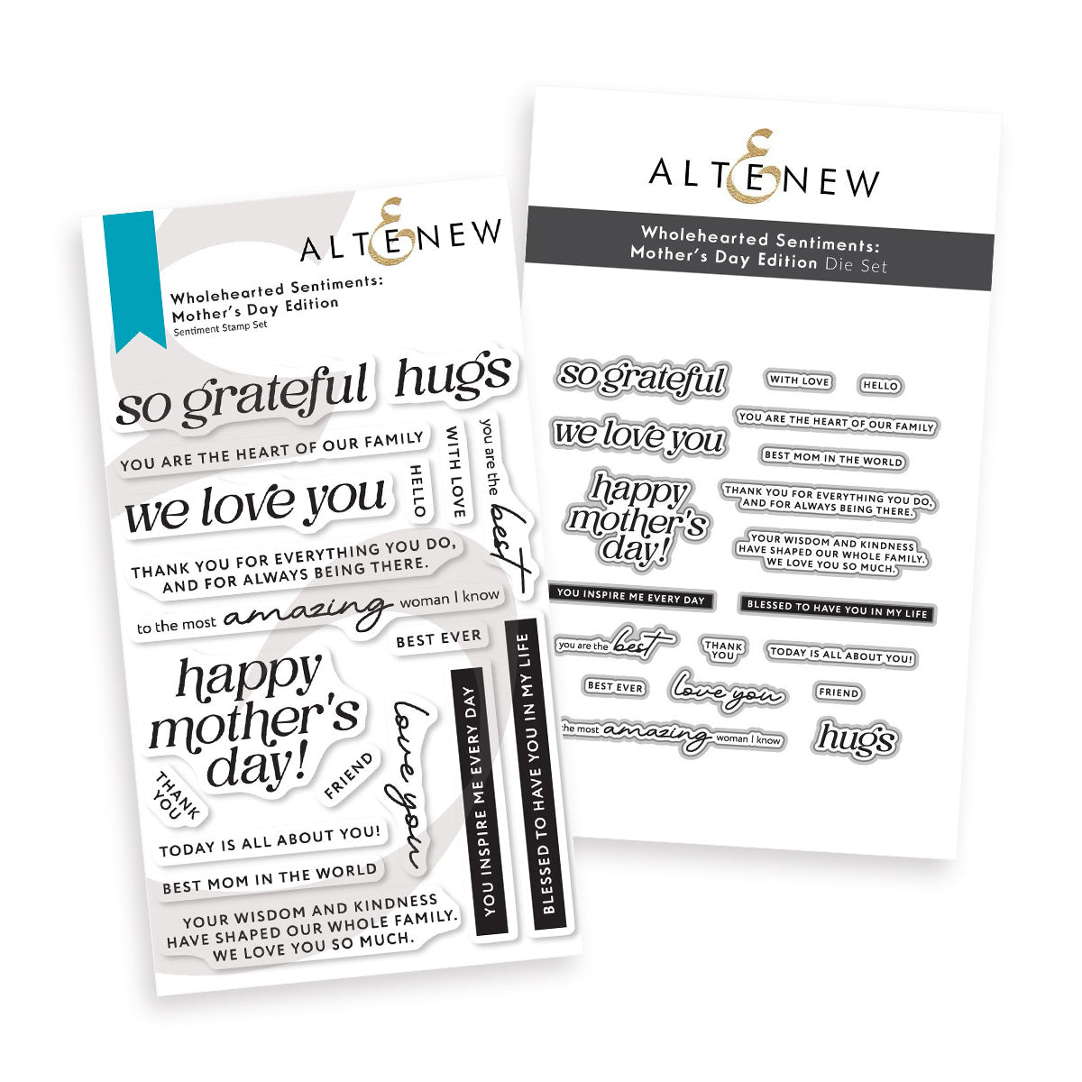 altenew-wholehearted-sentiments-muttertag-stempel-stanze-bundle image 1