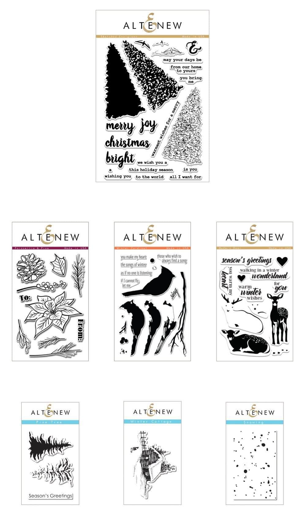 altenew-holiday-nature-bundle-stempelset-winter-5-teilig image 1