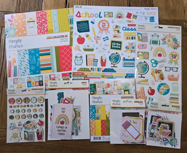 simple-stories-book-fair-scrapbook-bundle-2-set image 1