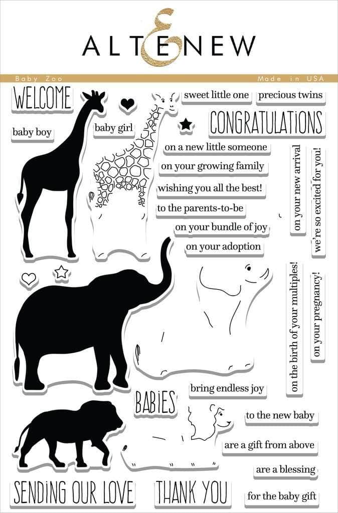 altenew-baby-zoo-stempelset-clear-stamps-baby-tiere-34-teilig image 1