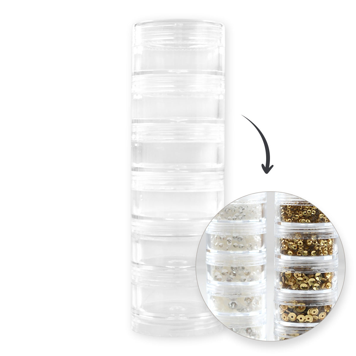 altenew-sequin-storage-stapelbox-aufbewahrung-6-dosen image 1