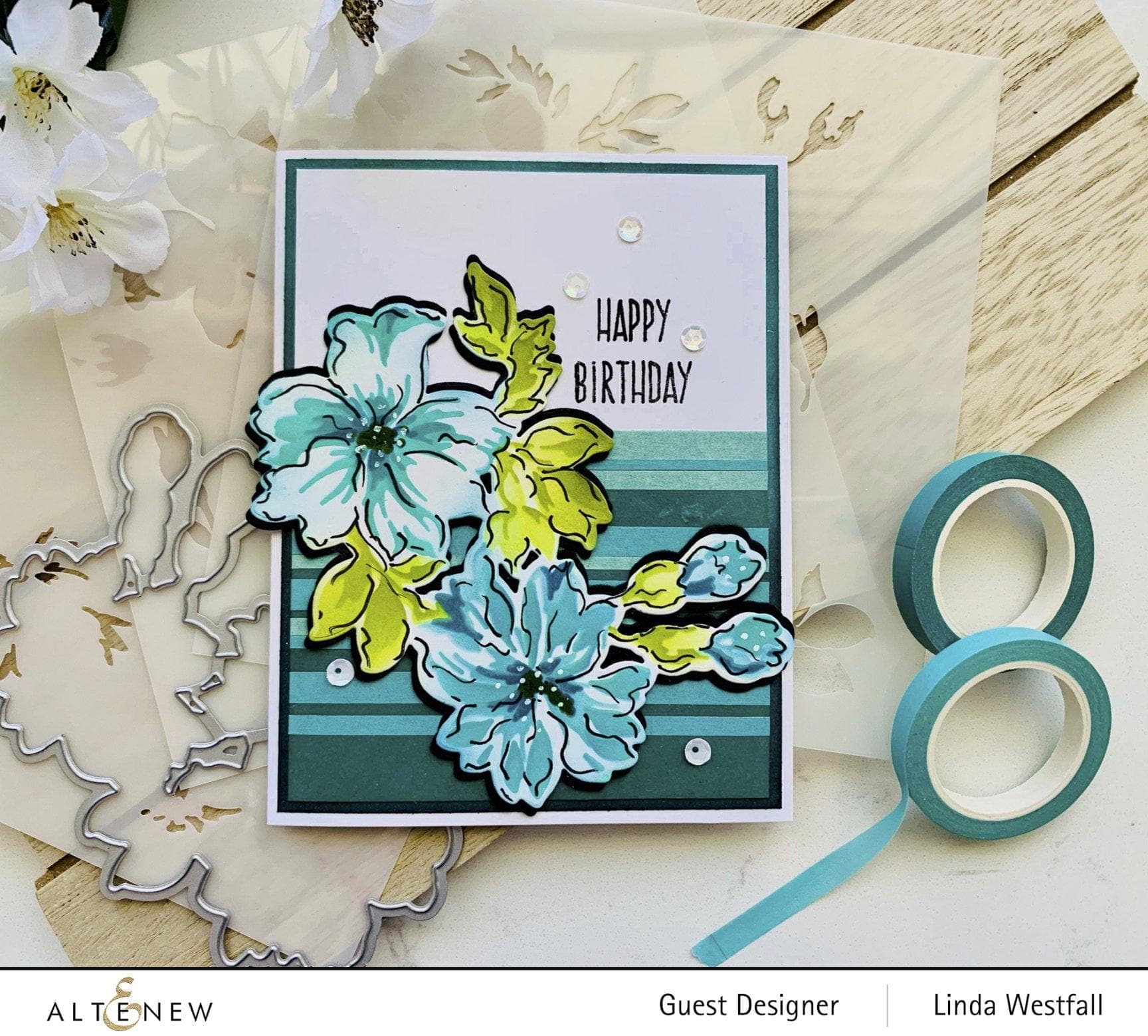 altenew-bitterroot-flower-schablone-stanzen-bundle-blumen image 4