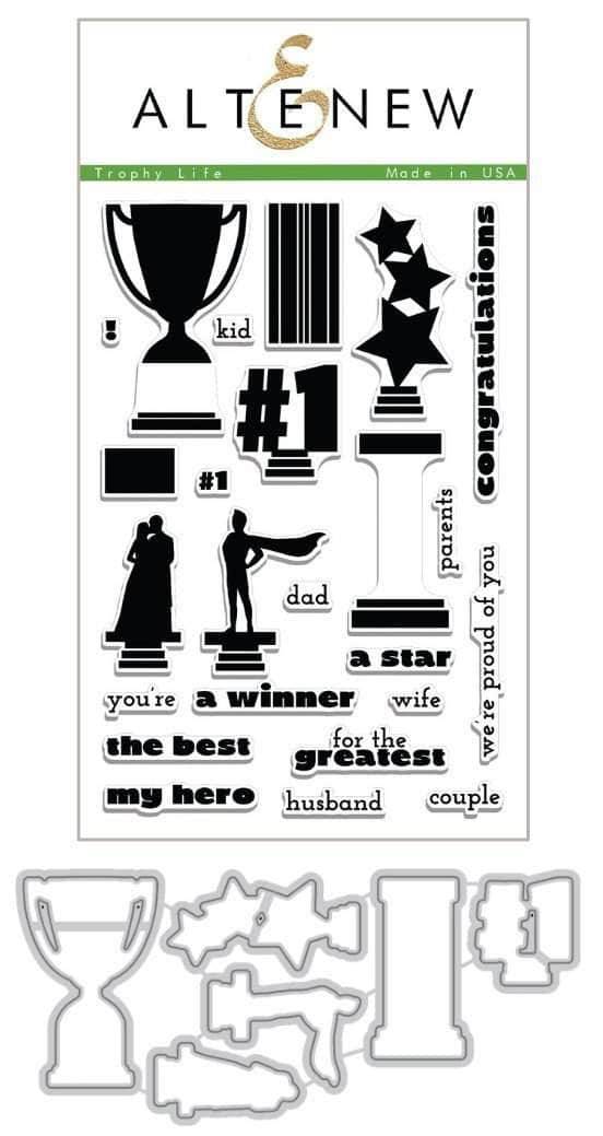 altenew-trophy-life-stamp-die-bundle-stempelset-pokal-4x6 image 1
