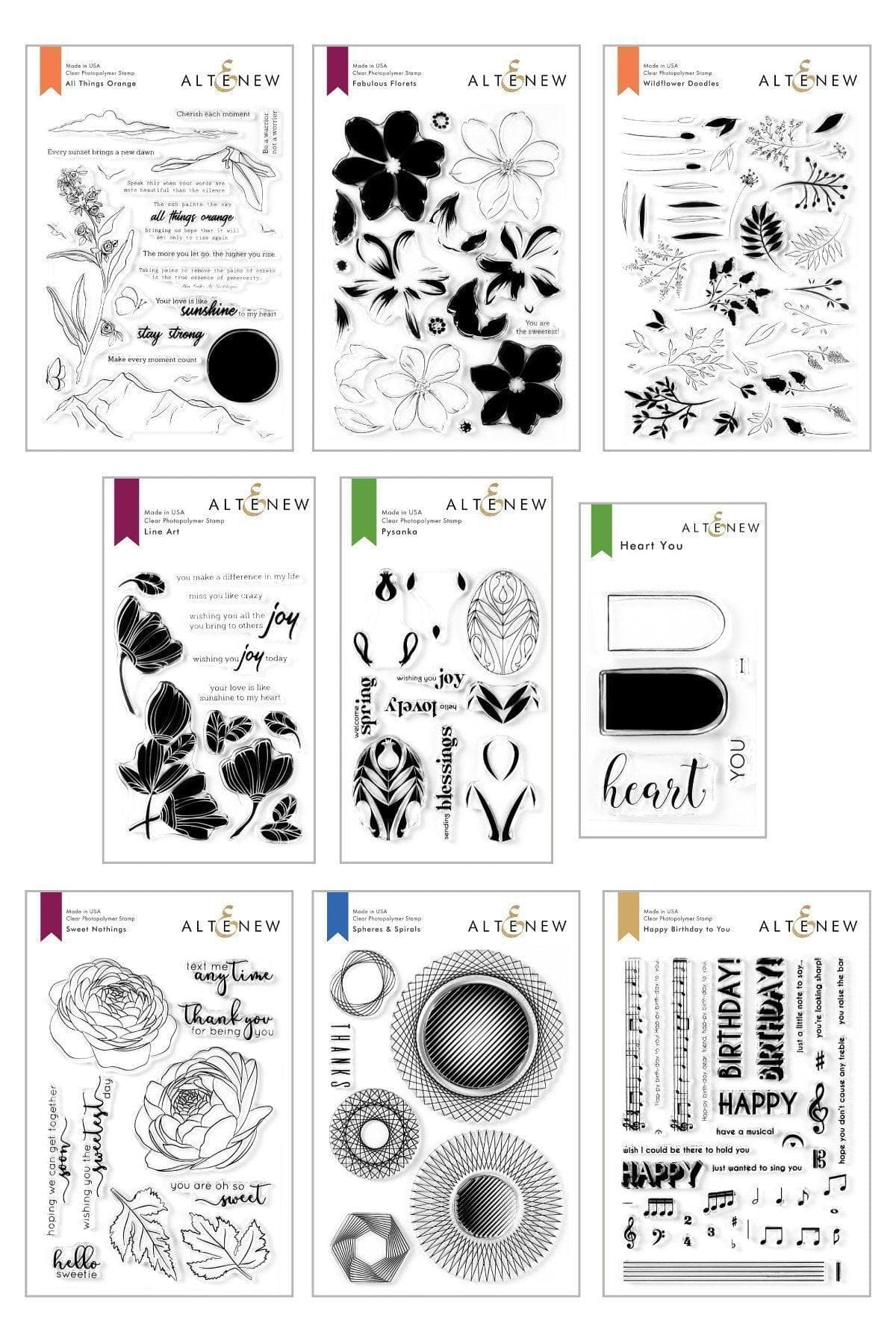 altenew-sweet-fabulous-stempel-bundle-9-sets-blumen image 1
