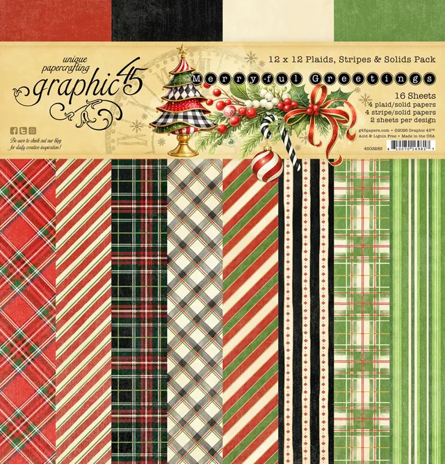 graphic-45-merry-ful-greetings-12x12-plaids-stripes-weihnachten image 1