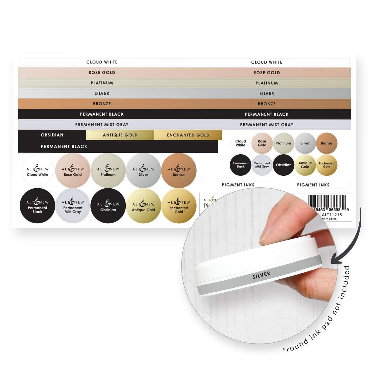 altenew-pigment-inks-etiketten-set-stempelkissen-pinsel image 1