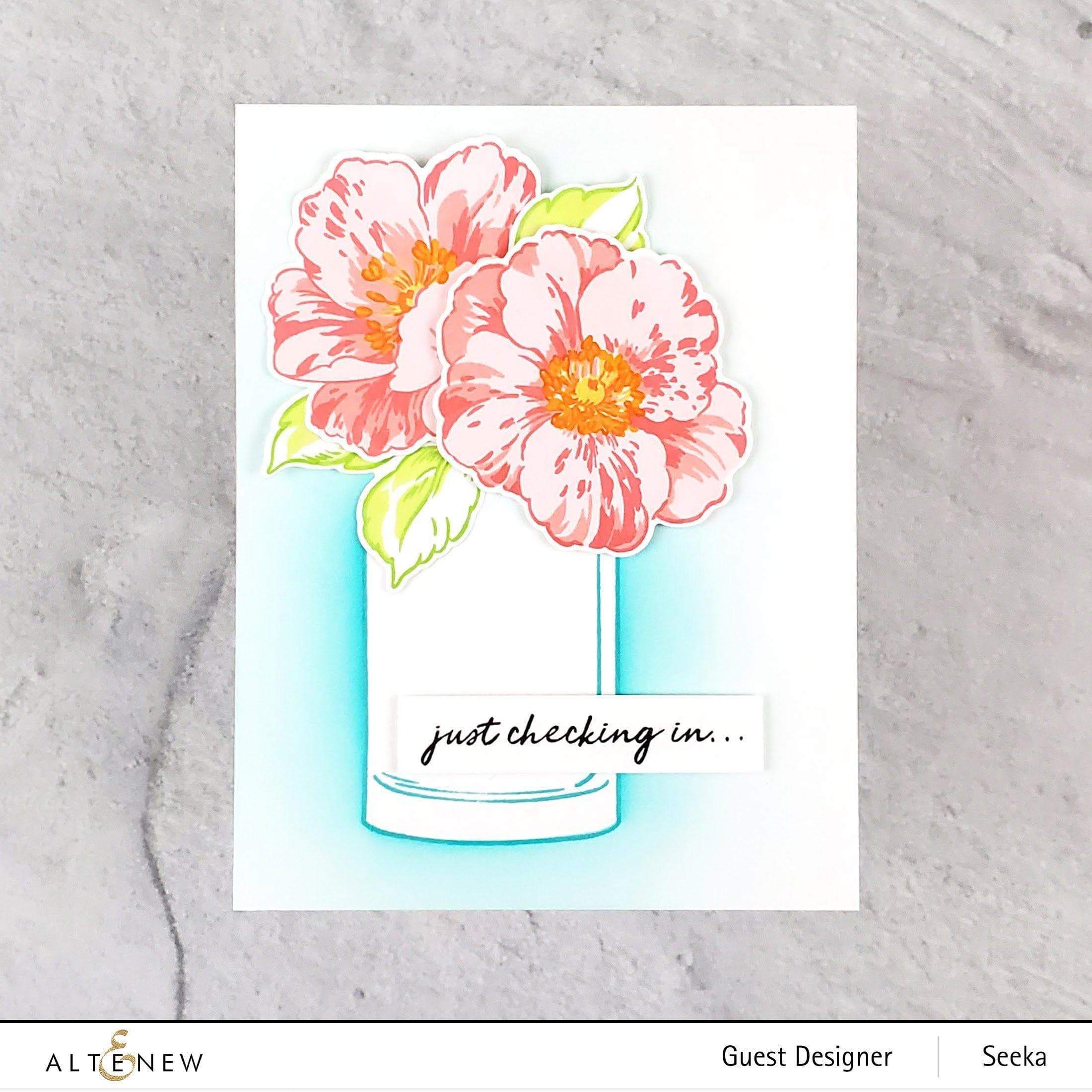 altenew-queen-anemone-simple-coloring-stencil-schablone image 2