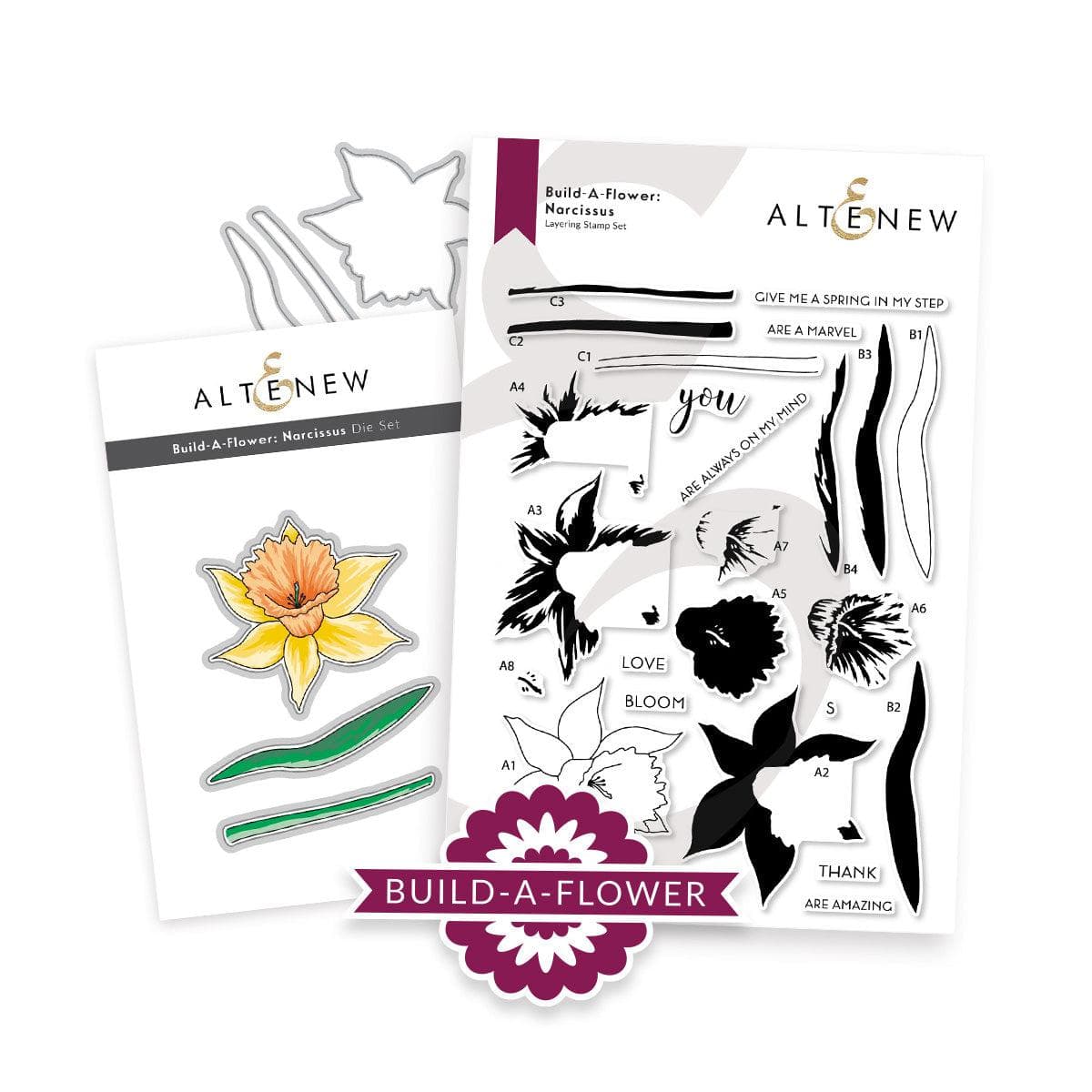 altenew-build-a-flower-narcissus-stempelset-6x8-zoll-dies image 1