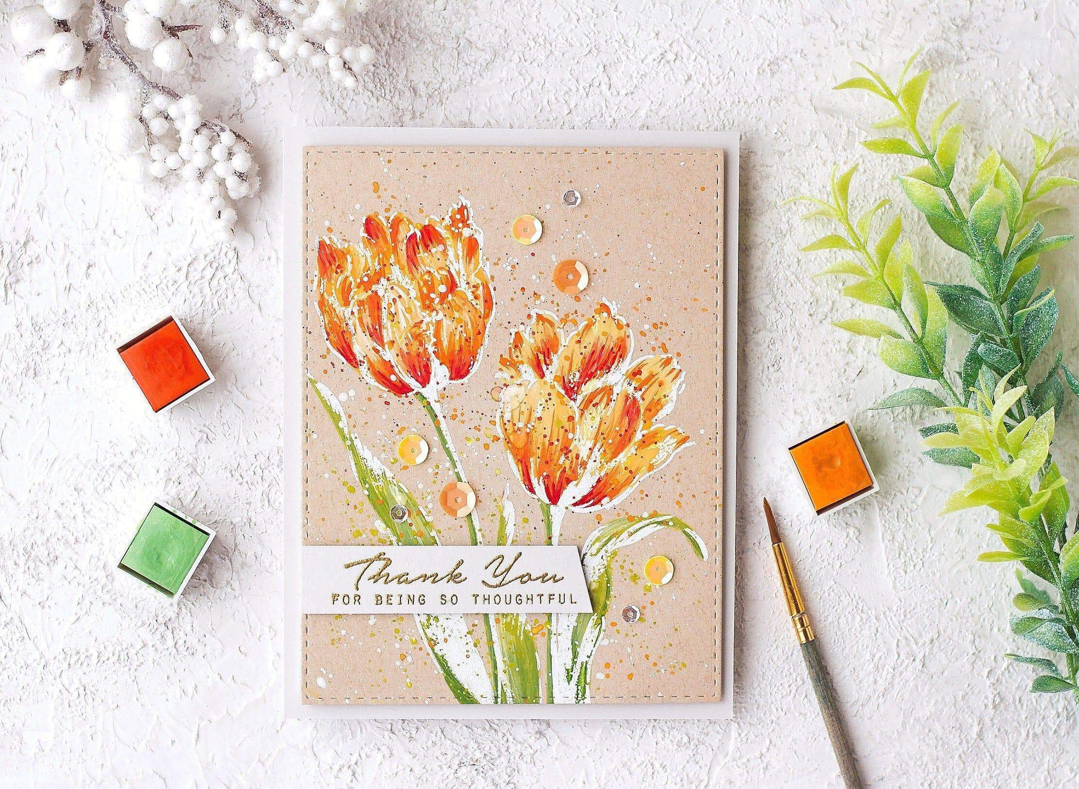 altenew-exotic-tulips-mask-stencil-tulpen-schablone image 2