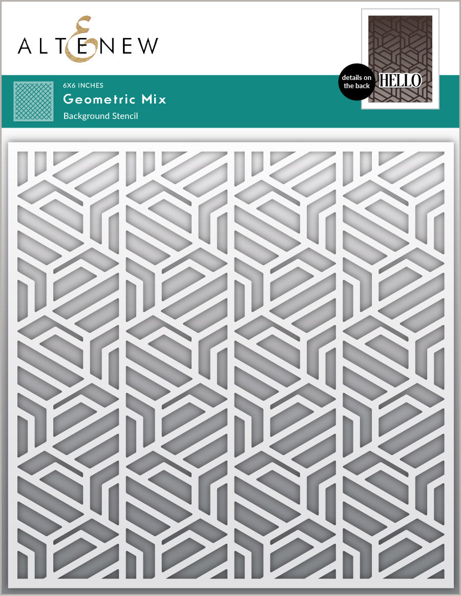 altenew-geometric-mix-stencil-schablone-6x6-hexagon image 5