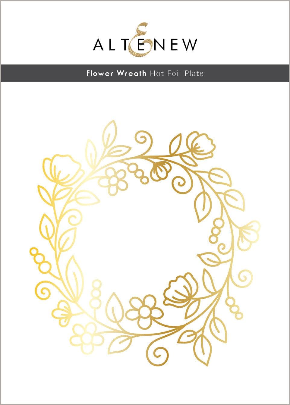 altenew-foil-plates-flower-wreath-hot-foil-plate-5-1x5-5 image 1