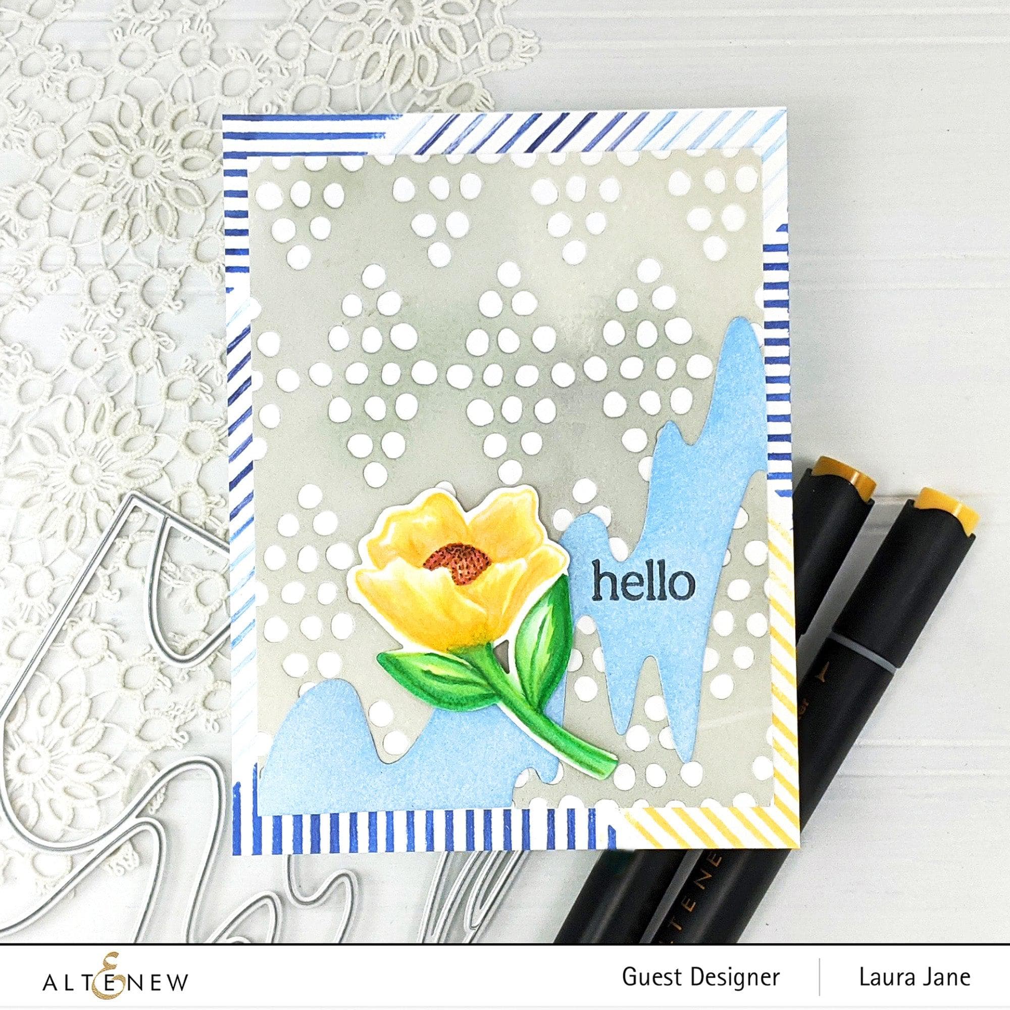 altenew-bold-floral-mini-stempelset-hello-2x3-blumen image 5