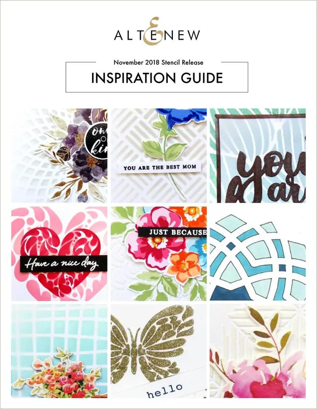 altenew-geo-dreams-stencil-inspiration-guide-anleitungsheft image 1