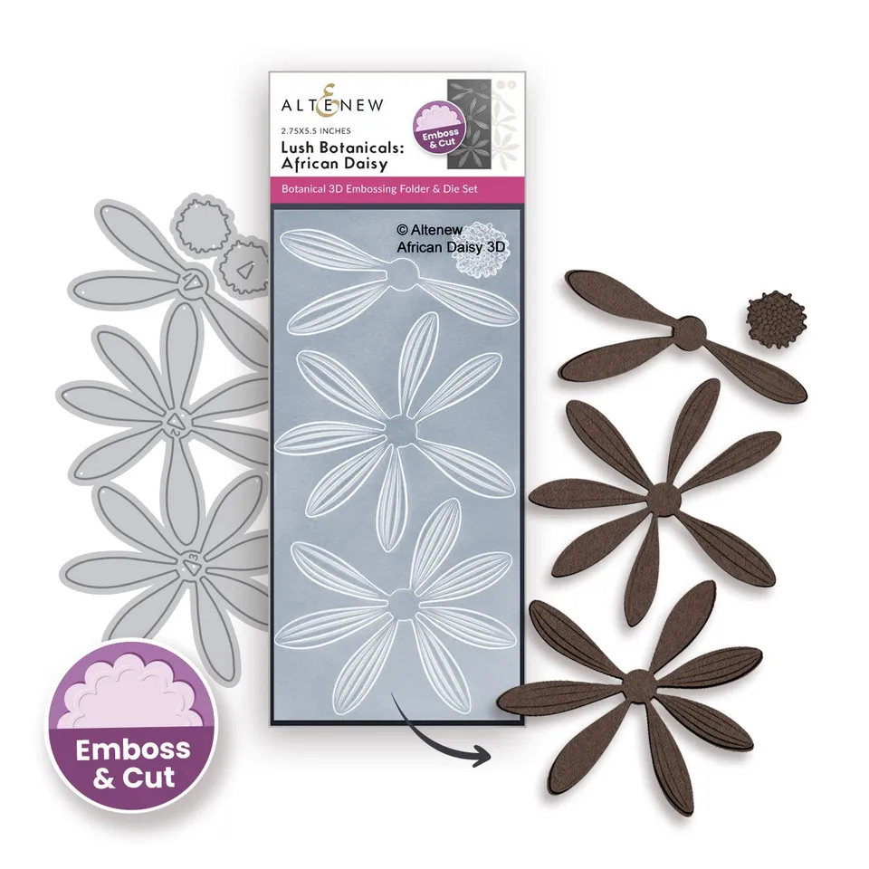 altenew-lush-botanicals-african-daisy-pr-gefolder-stanzen image 1