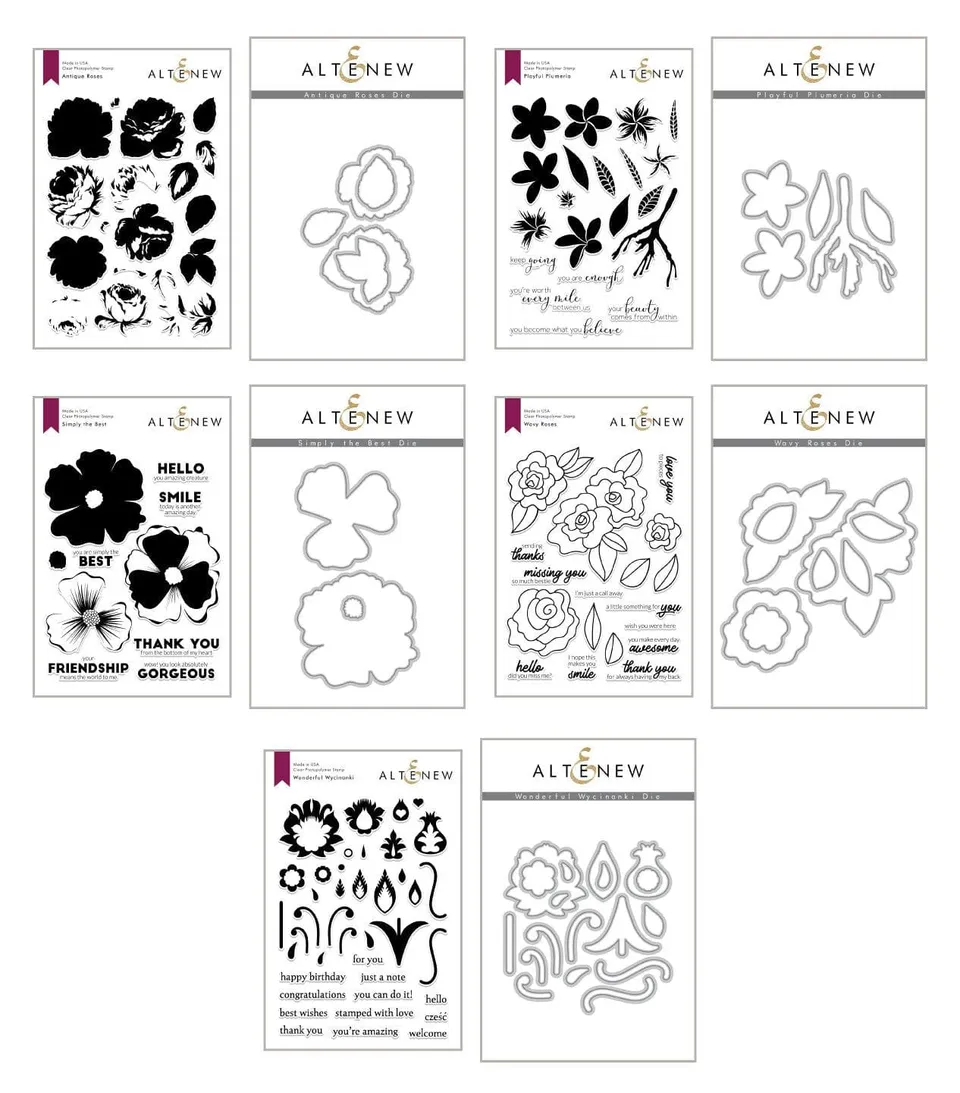 altenew-stamped-sketched-bundle-stempel-stanzen-rosen-10-teilig image 1