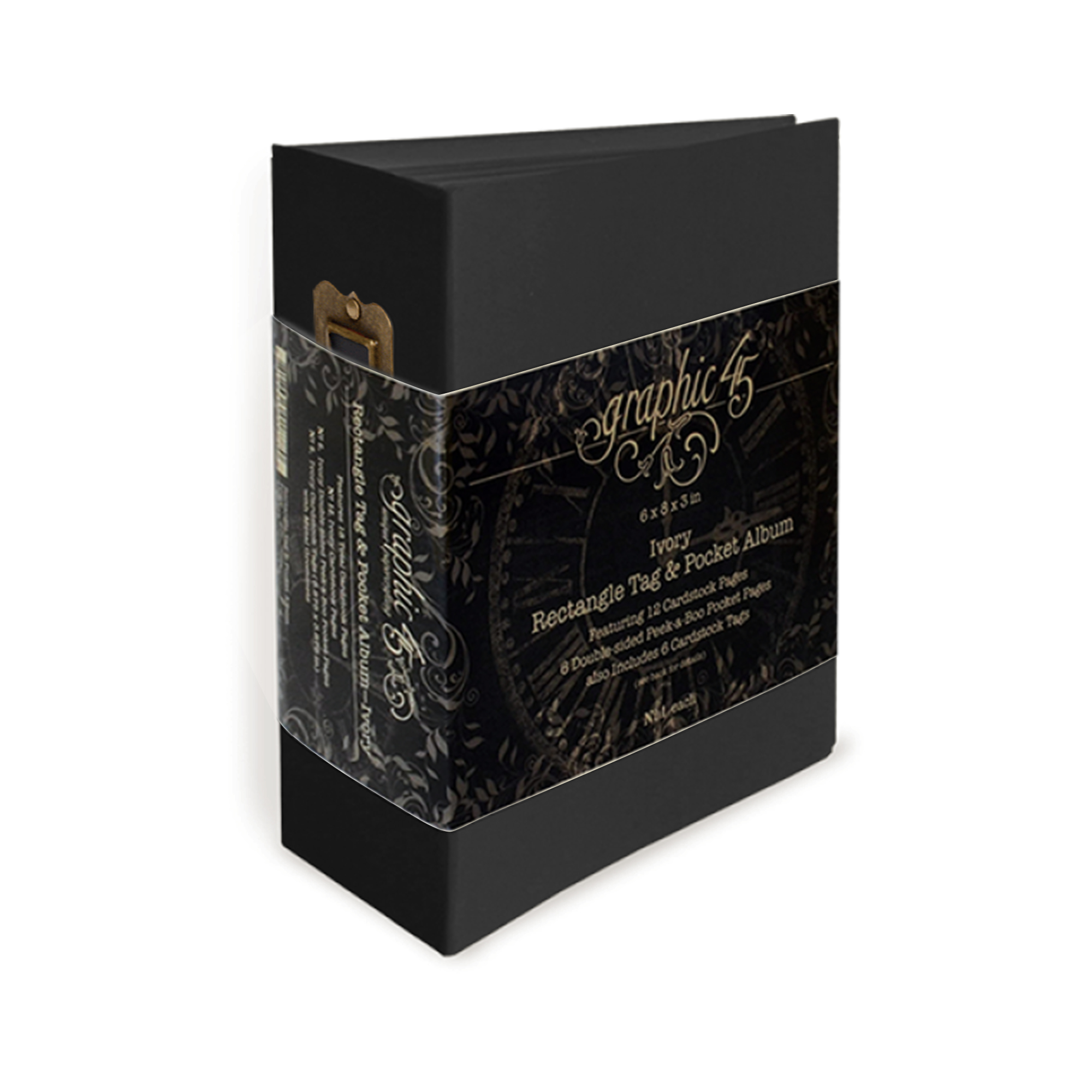 graphic-45-staples-rectangle-tag-pocket-album-schwarz image 3
