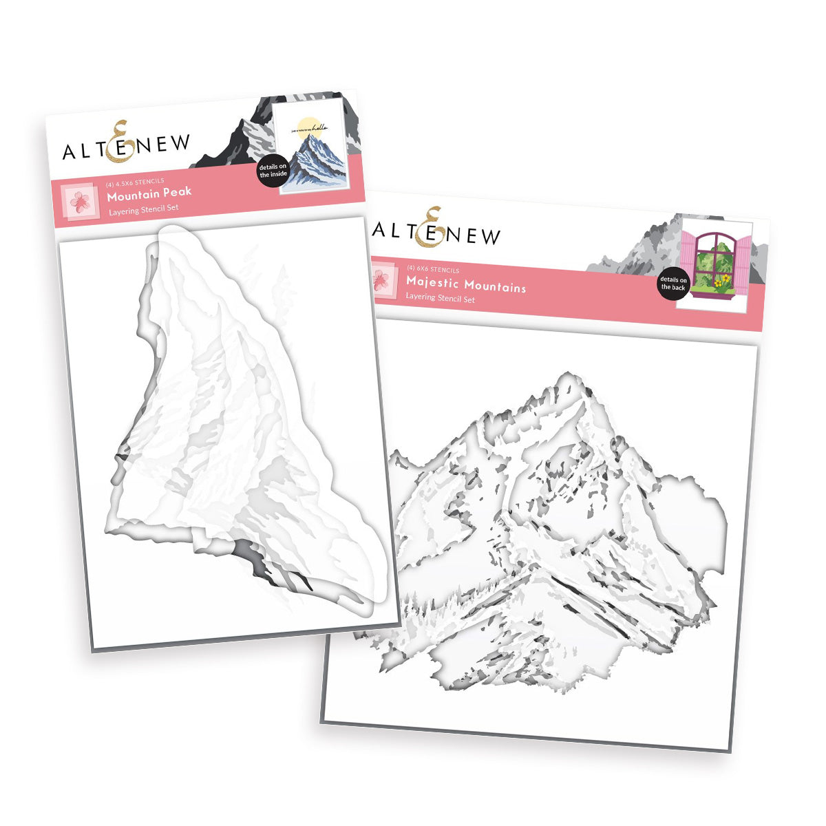 altenew-stencils-the-mountain-range-schablonen-bundle-berge image 1