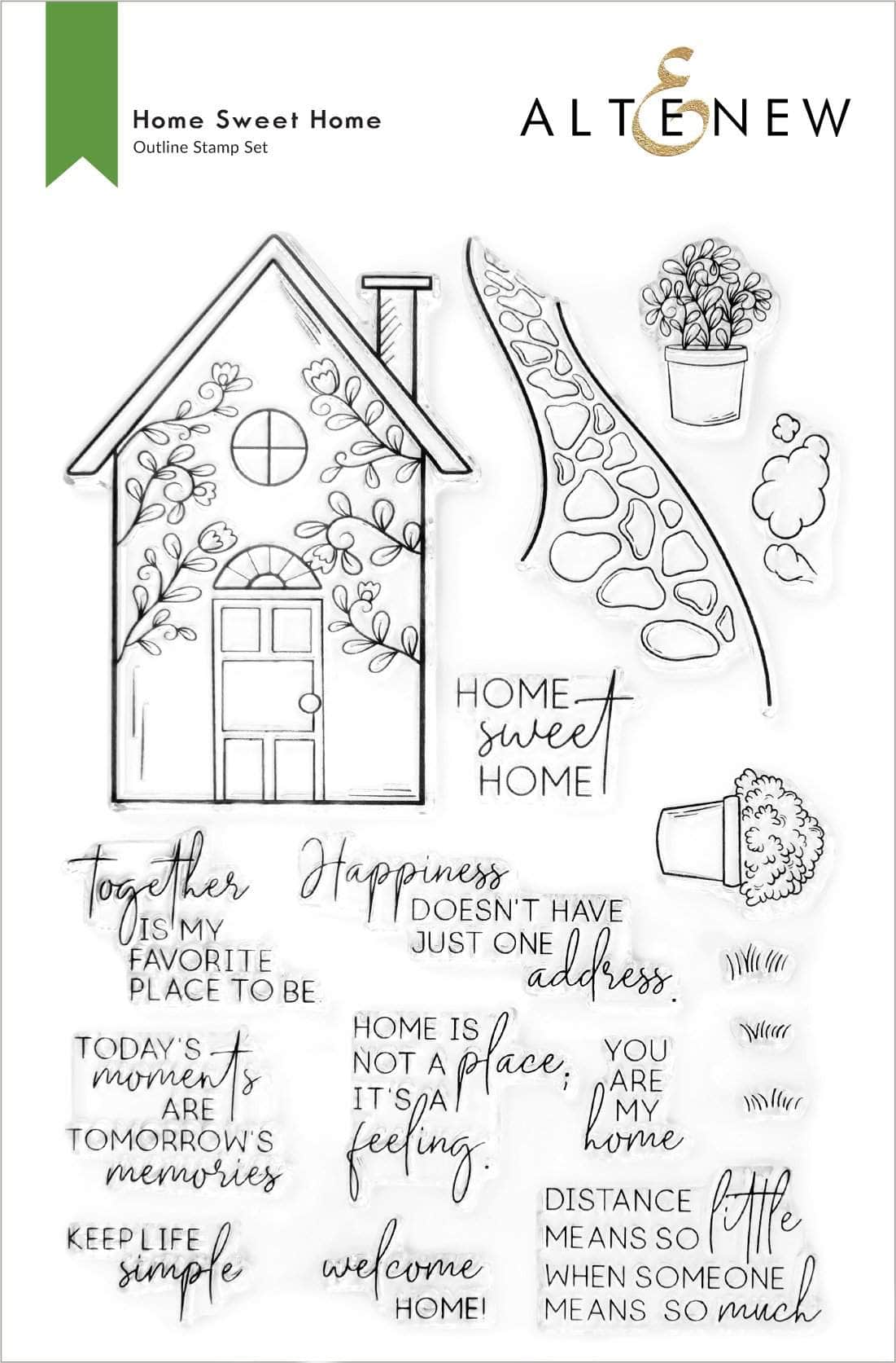 altenew-home-sweet-home-stempelset-haus-17-teilig-photopolymer image 1