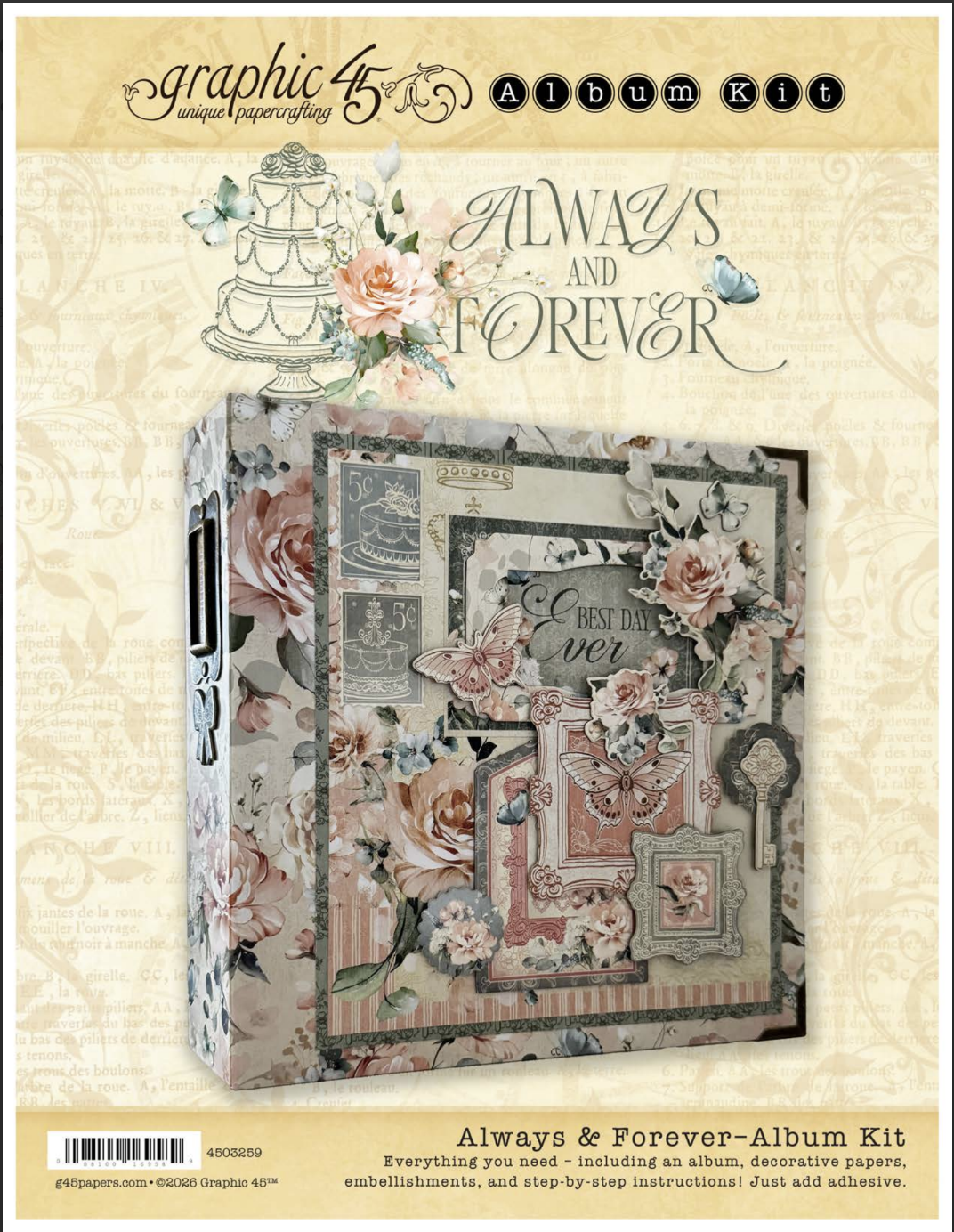 graphic-45-always-forever-album-kit-vintage-rose-hochzeit image 2
