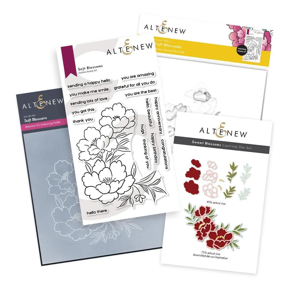 altenew-happy-blossoms-ensemble-stempel-stanzen-set image 1