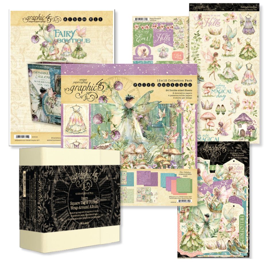 graphic-45-fairy-boutique-album-kit-feen-bastelset image 4