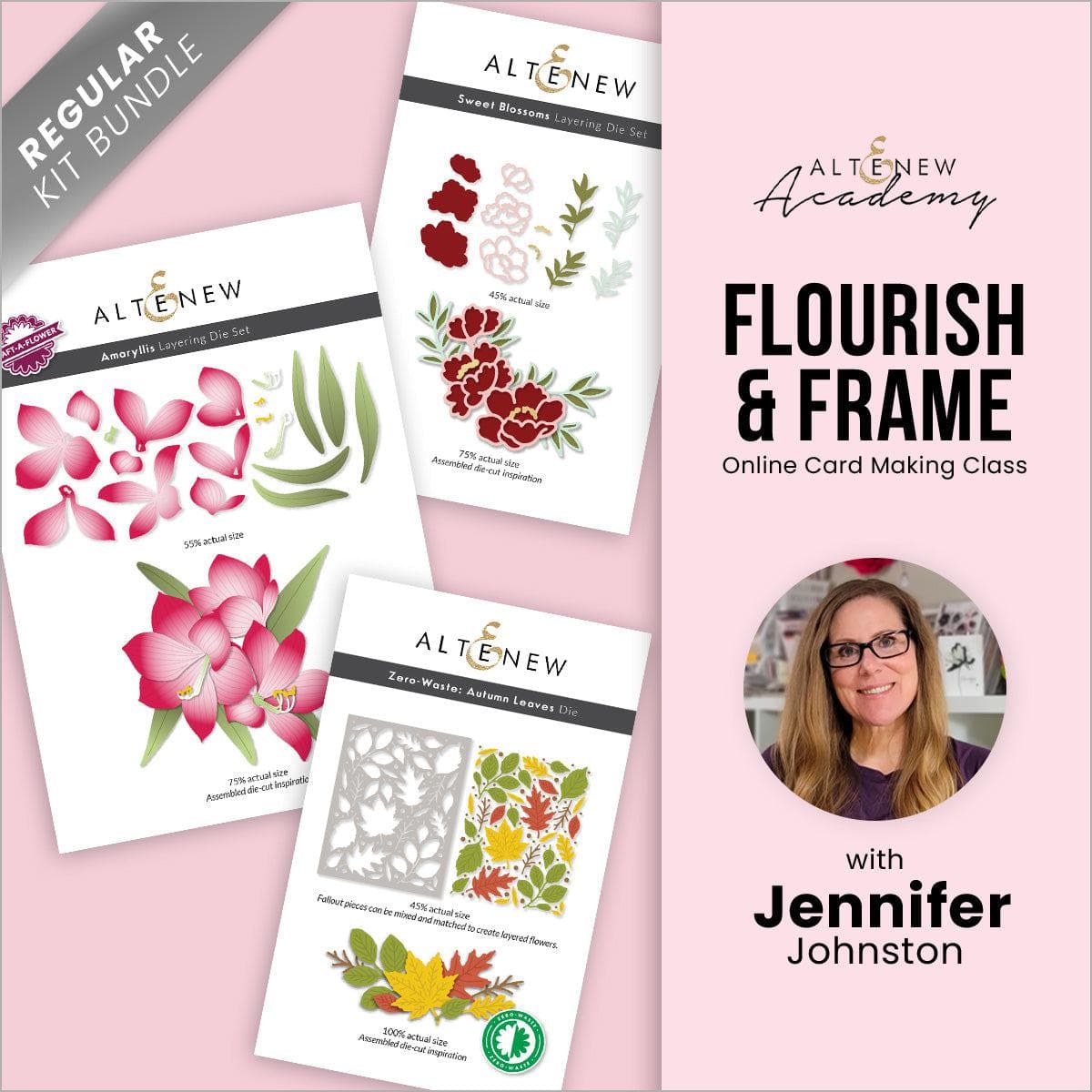 altenew-flourish-frame-simple-die-cut-florals-stanzen-deluxe-kit-blumen image 2