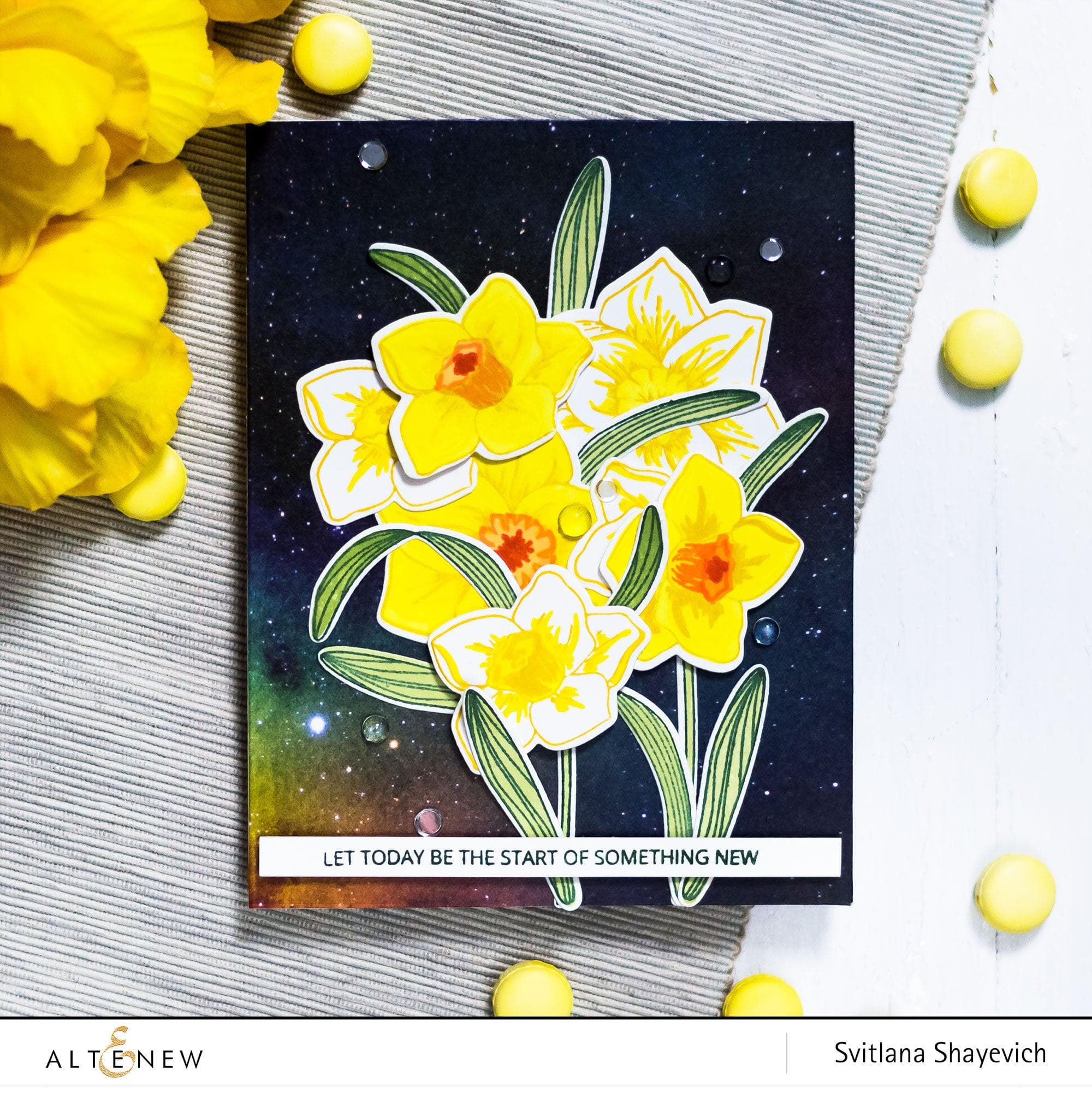 altenew-build-a-flower-daffodil-stempelset-stanzenset-narzisse image 2
