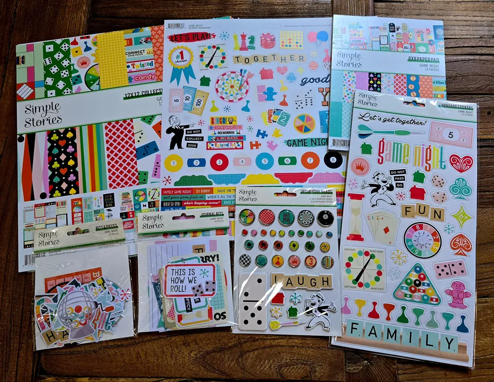 simple-stories-game-night-scrapbook-bundle-set-mit-6x8-pad image 1