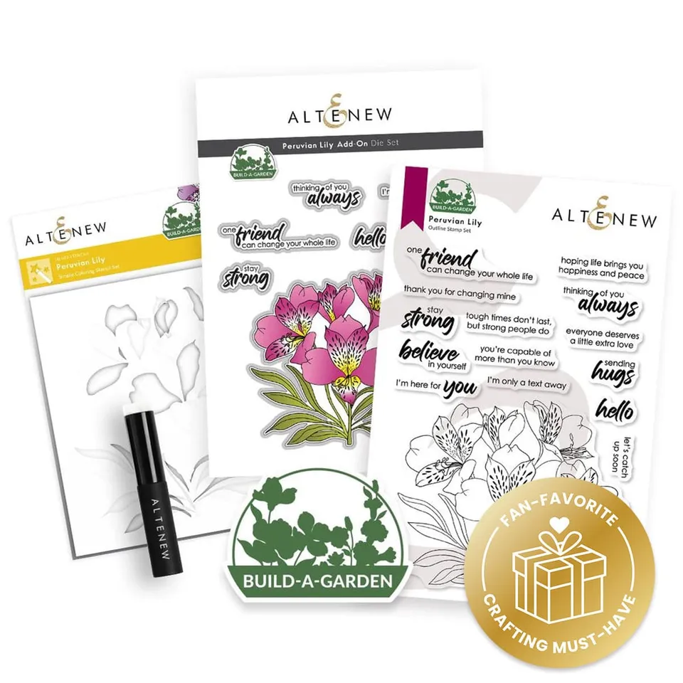 altenew-build-a-garden-peruvian-lily-stempel-schablone-lilie image 1