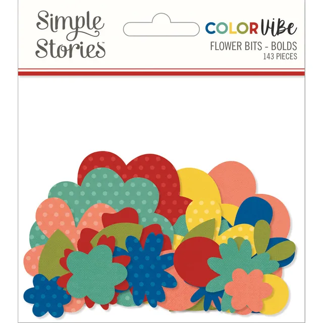 simple-stories-color-vibe-flower-bits-bolds-143-tlg-blumen image 1