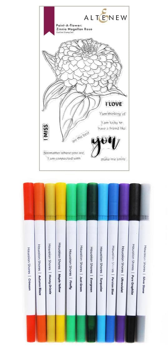 altenew-paint-a-flower-zinnia-stempel-marker-set image 1