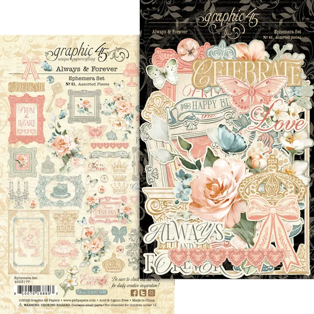 graphic-45-always-forever-ephemera-set-61-stanzteile image 1