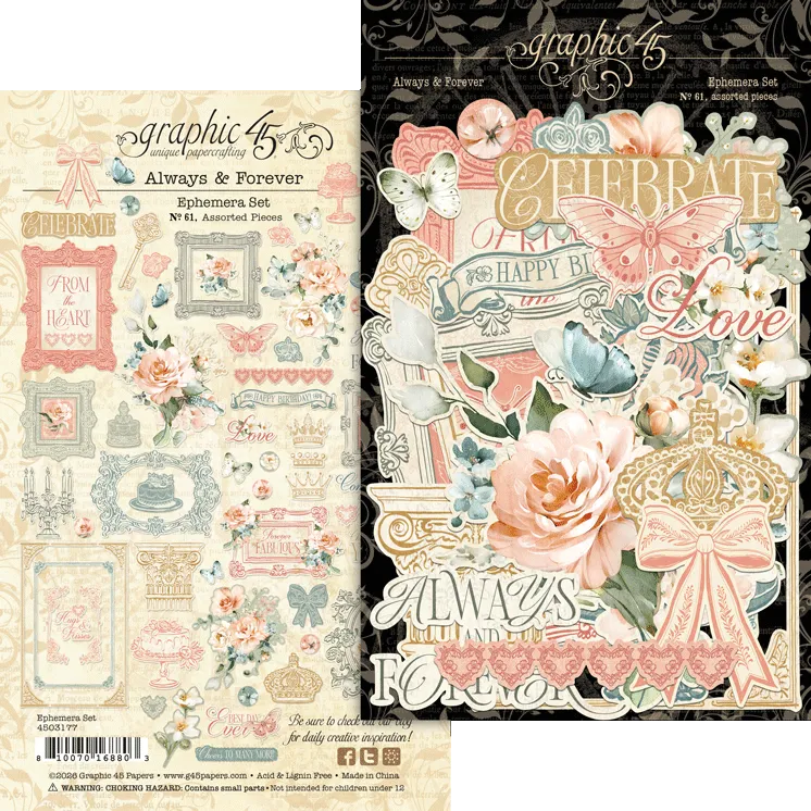 graphic-45-always-forever-ephemera-set-61-stanzteile image 1
