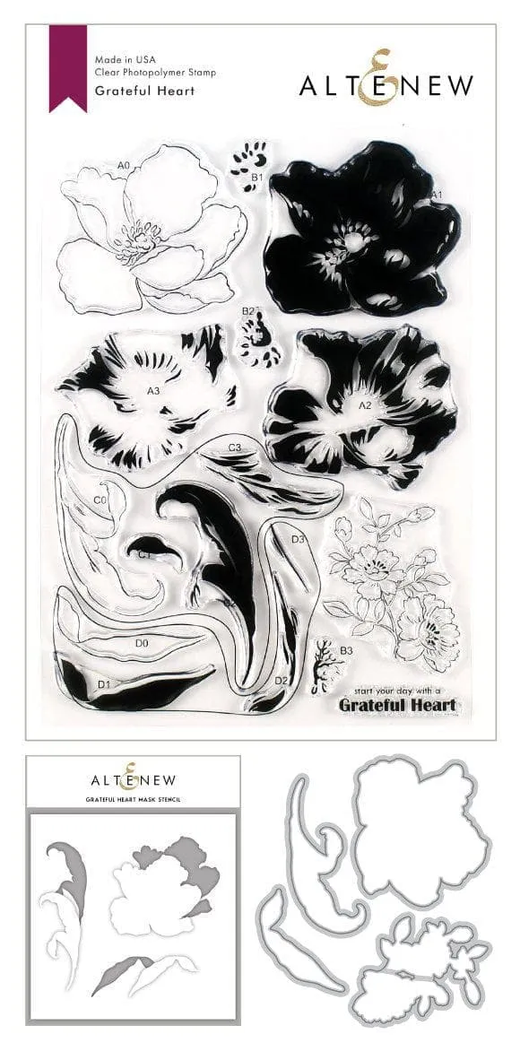 altenew-grateful-heart-komplett-bundle-stempel-schablone-stanze image 1