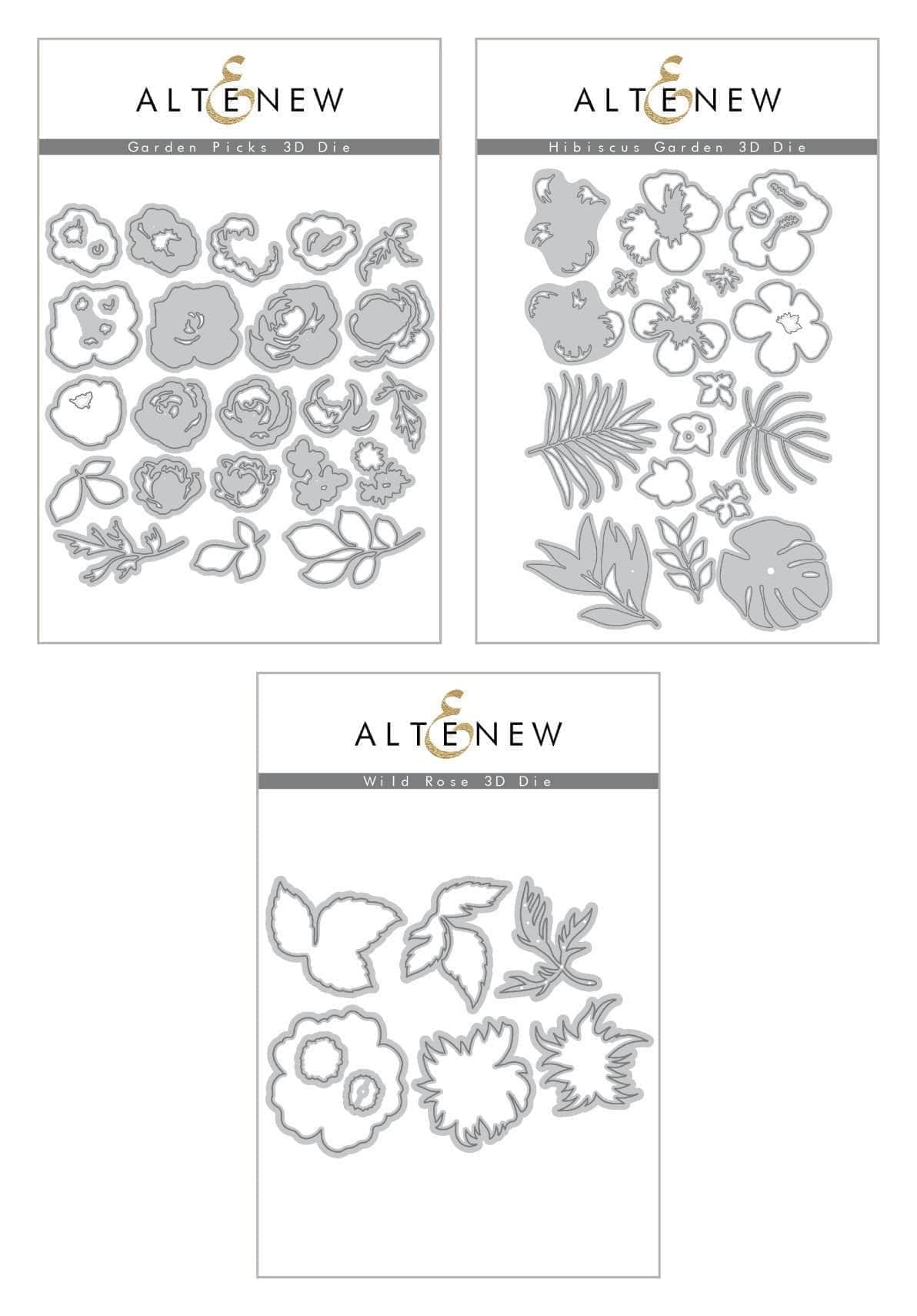 altenew-amazing-astrology-floral-3d-stanzen-bundle image 1