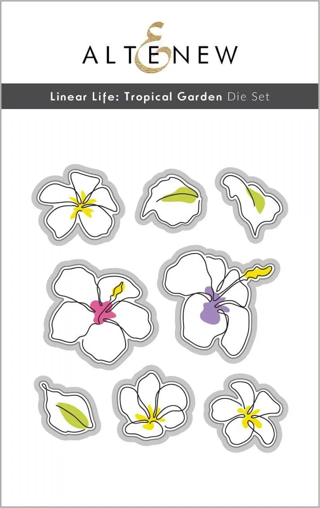 altenew-linear-life-tropical-garden-die-set-stanzen-hibiskus image 1
